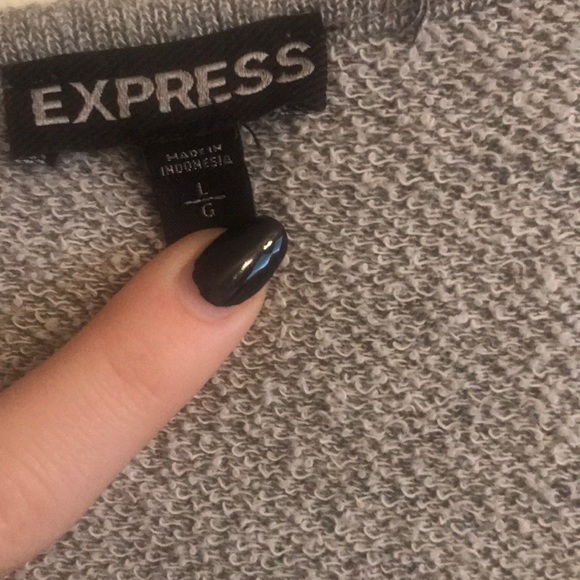 Express Gray Sequence embellished Block Sweater - Picture 5 of 5